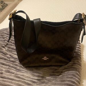 Coach Black and Brown Shoulder Bag